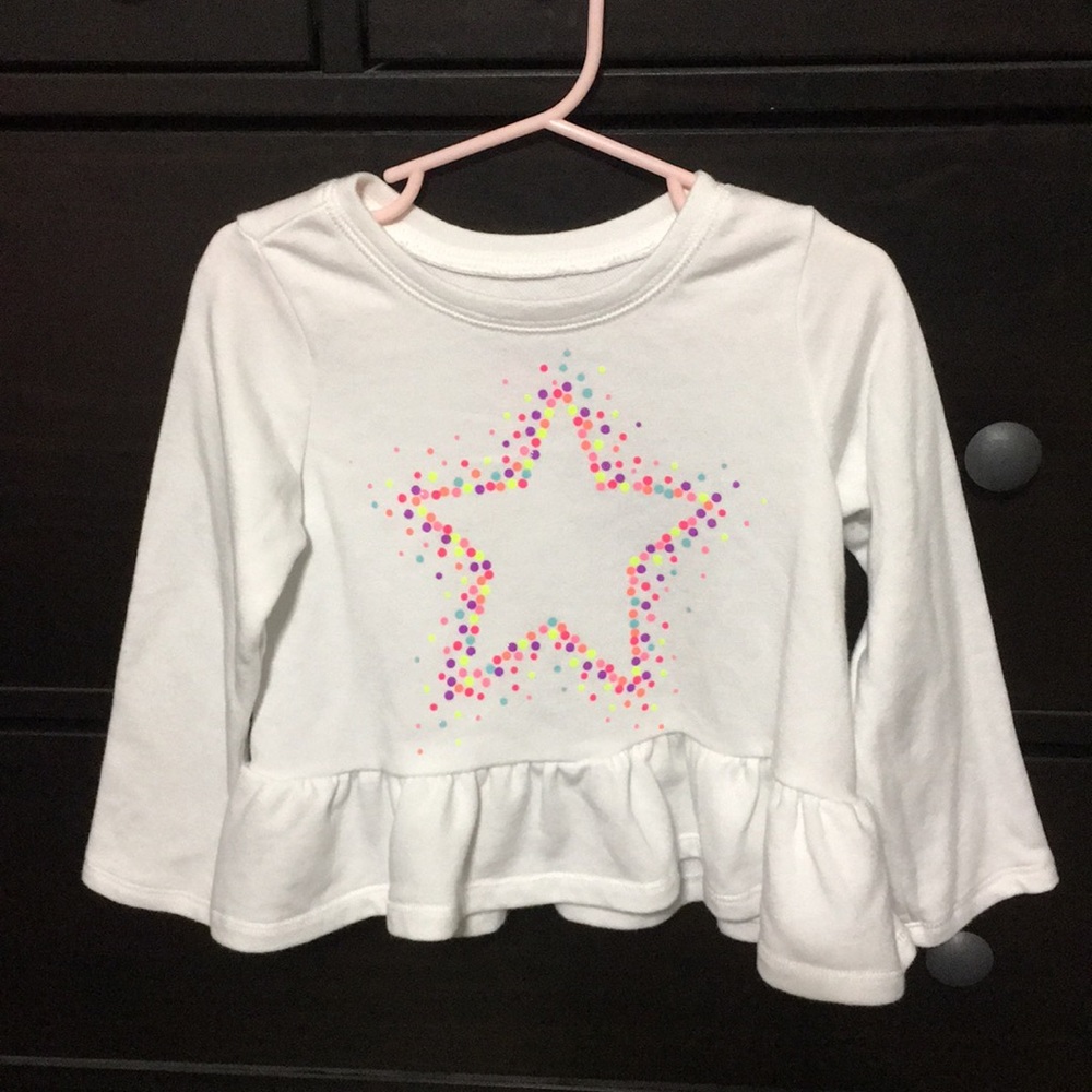 The children’s place Girls star peplum sweatshirt